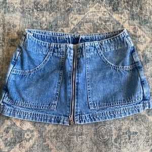 VINTAGE Authentic 90’s denim Zip-up mini-skort Size XS (0)